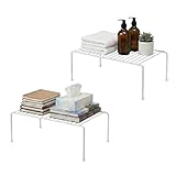 Evelots Kitchen Cabinet/Counter Shelf-Double Your Space-Sturdy Metal-Set of 2
