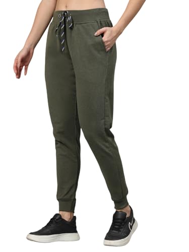 Image of UZARUS Women's Cotton Regular Fit Joggers Track Pants with 3 Pockets