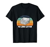PC Load Letter Funny Retro Sunset Office Design T-Shirt