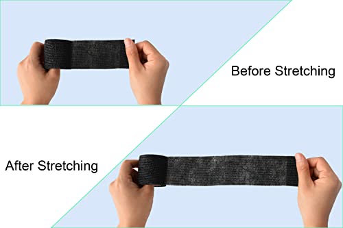 Feilibay 10 Pack Cohesive Bandage Wrap Self Adherent Vet Tape For Pets, Elastic Self Adhesive Wrap For Sports, Finger, Wrist, 2 Size (8Pack 2'' And 2Pack 1''), Black #TOP2