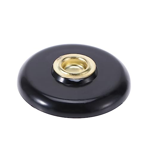 ibasenice Cello Bass End Pin Stand Holder Black Non-slip Mat 9cm Plastic Dark Walnut Design