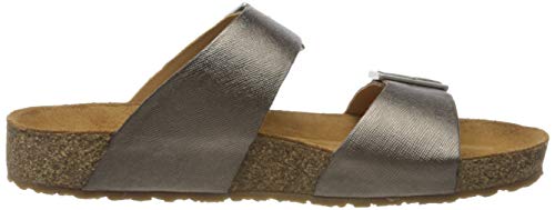Image of HAFLINGER Andrea Elegant Leather Sandals with Rubber Sole and Cork Latex Footbed Unisex