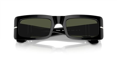 Image of Persol Unisex Sunglasses Black Frame, Green Lenses, 54MM
