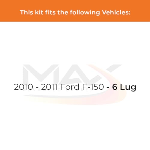 Image of Max Advanced Brakes Front & Rear Brake Kit Compatible With 2010 2011 Ford F150 6 Lug Replacement Geomet Coated OE Disc Brake Rotors and Ceramic Brake Pads