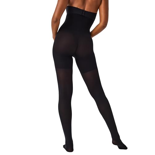 SPANX SPANXshape High-Waisted Mid-Thigh Tight-End Tights, Very Black - B