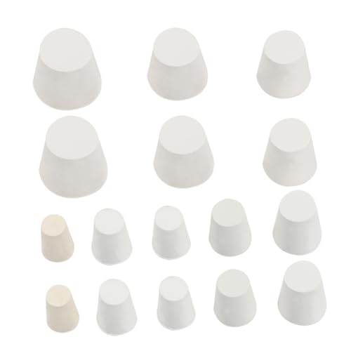 Cabilock Safe Secure Solid Rubber Tube Plugs 16pcs Airtight Sealing for Fermenter Lab