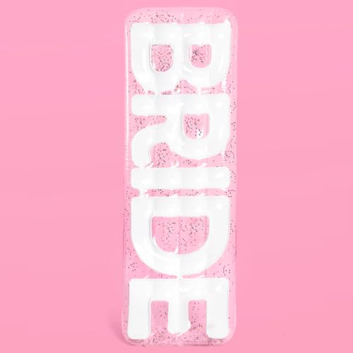 xo, Fetti Clear Bride Pool Float, Multicolor Confetti - 6