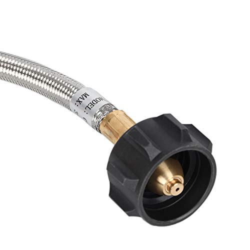 GGC-4-FT-Stainless-Steel-Braided-Propane-Adapter-Hose-1-lb-to-20-lb-Converter-for-QCC1Type-1-LP-Tank-to-1-LB-Portable-Grill-Camp-Stove-Buddy-Heater