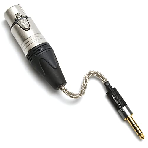 44mm-Balanced-Male-to-4-Pin-XLR-Balanced-Female-Portable-Headphone-Adapter-Cable-6N-Single-Crystal-Silver-Headphone-Jack-Convert-Cable-for-Audio-Players-with-25mm-Ports
