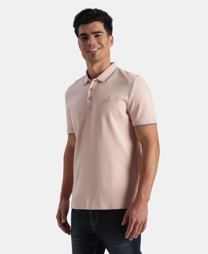 Image of Jockey 3911 Men Super Combed Cotton Rich Solid Half Sleeve Polo T-Shirt (Prints May Vary)