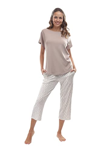 Incredibly Soft Pima Cotton Women's Pajamas Set - Capri