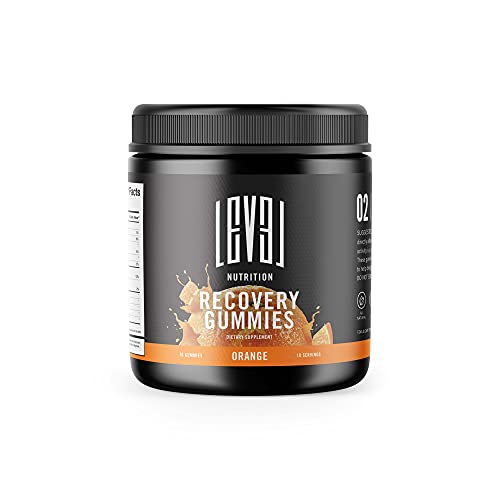 Level Nutrition Post-Workout Recovery Gummies â€“ 2g Glutamine, BCAA 2:1:1, Protein, Magnesium and Potassium â€“ Non-GMO â€“ All Natural â€“ Gluten Free â€“ Refreshing Orange Flavor â€“ 10 Servings