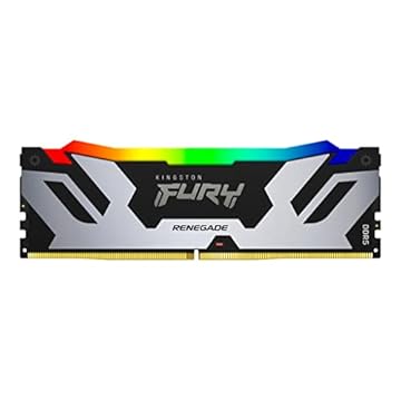 Kingston Memória para jogos de mesa FURY Renegade Black RGB XMP 24GB 6400MT/s DDR5 CL32 DIMM - KF564C32RSA-24