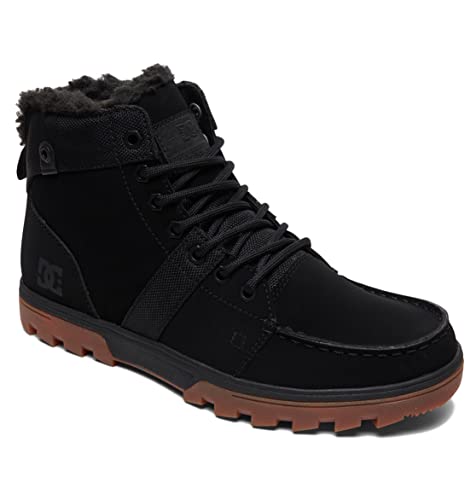 DC Shoes Woodland - Lederstiefel mit Sherpa-Futter für Männer Schwarz