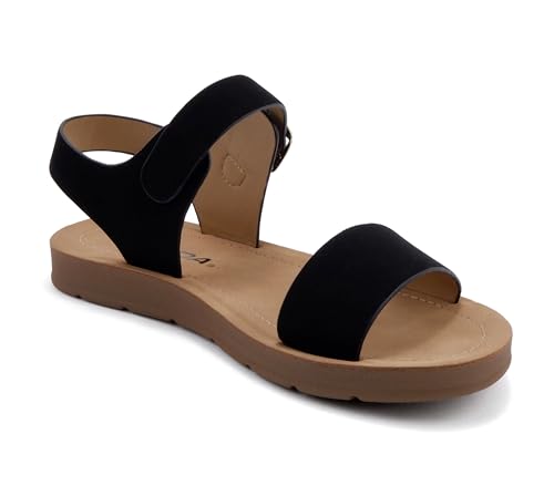 Image of Soda PLENTY ~ Women's Strappy Ankle Wrap Buckle Fashion Flat Sandals