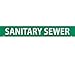PIPEMARKER, PS VINYL, SANITARY SEWER, 2X14 1 1/4" CAP HEIGHT (25 Pack)