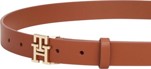 Tommy Hilfiger Damen Ledergürtel mit Logo, 2,5 cm, Braun (Winter Cognac), 90 cm – Ansicht 4