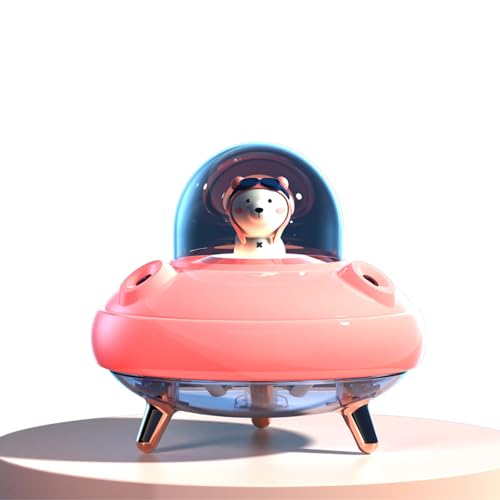 MAJONMMERD Mini Humidificador, Humidificador de Escritorio USB, Niebla Natural de Plástico, Luz Nocturna Silenciosa, Diseño de Dibujos Animados para el Hogar, Oficina, Dormitorio, Coche, Habitación