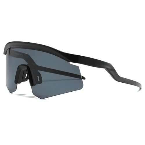 Image of Zig Zag Shield Sports Sunglasses for Cricket Cycling | UV Protected Anti Glare Mirrored Goggles for Men | Anti Fog, Water Repellant, Shatter Resistant, Stylish Branded Coolers