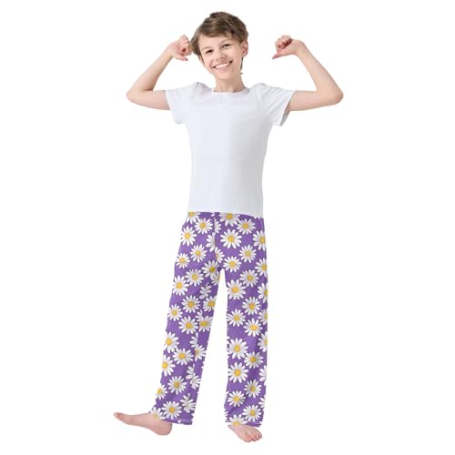 Purple Daisies Flower H Pajama Pants Long Sleep Pant Soft PJ Bottoms Sleepwear2