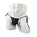 Extlps Mens Translucent Ice Silk Thong Adjustable G-Strings Underwear BK Black