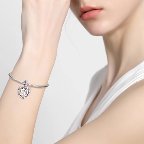 Image of 925 Sterling Silver Number Charm fits Pandora, Gift for Women