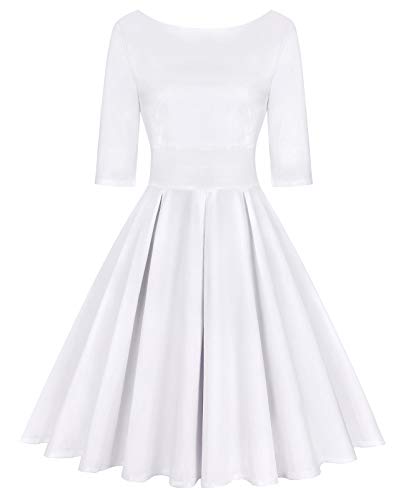 Image of MINTLIMIT Women's 1950s Retro Vintage Cocktail Party 3 /4 Sleeve Swing Dress
