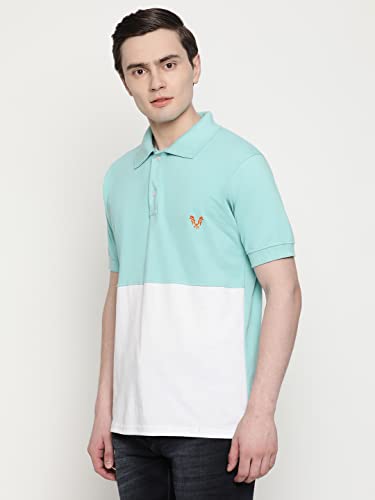 Image of UZARUS Mens Solid Cotton Regular Fit Polo T-Shirt