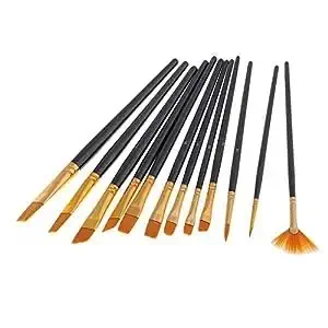 ECLET Art Brush Set for Artists, Painting Brushes Set of 12 Professional Round Pointed Tip Nylon Hair Artist Acrylic Paint Brush for Acrylic/Water Colour/Oil Painting Item 33