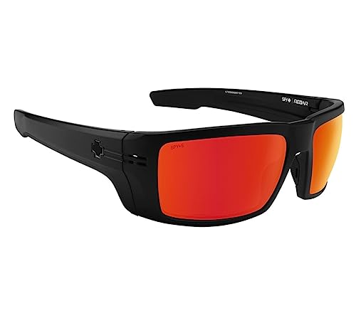 Spy Rebar ANSI Sunglasses Matte Black with Happy Bronze Red Spectra Mirror Lens 62mm2
