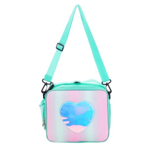 HOMOBABE Bolsa Térmica para Picnic y Escuela Gran Capacidad y Diseño de Cremallera Humanizada, Bolsa Portátil de Poliéster Ligera y Estilizada para Almuerzo de Niñas