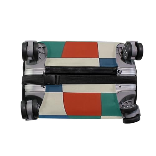 senya Travel Luggage Cover Suitcase Protector Colorful Blocks Lattice Washable Baggage Covers Fits 26-28 Inch Luggage4