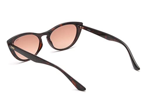 Image of IDEE 100% UV protected sunglasses for Women | Size- Medium | Shape- Cat Eye | Model- IDS2645C2SG (Brown)