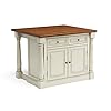 Homestyles Monarch Kitchen Island Set, 50 Inch Width, Antique White Homestyles Monarch Kitchen Island Set, 50 Inch Width, Antique White