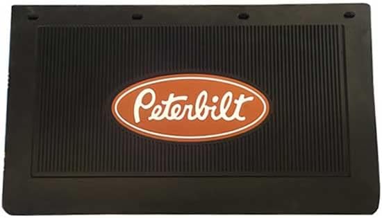 Black Rubber Mud Flap 14 X 24 Inch Fits Peterbilt- Single Mud Flap