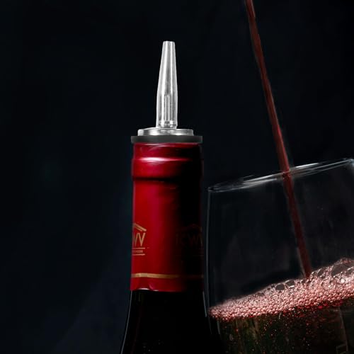 Tapón vertedor de precisión VALICLUD para botellas de amargo con tope de TPE, 5 piezas plata 6