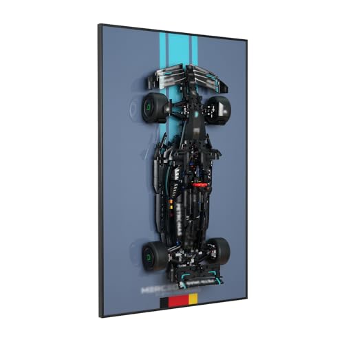 popbricks Wall Mount Display for Lego Technic Mercedes-AMG 42171 Race Car | Collector's Edition Gradient Showcase Panel | Modern Wall Art for Home & Office (32"x20", Model Not Included)