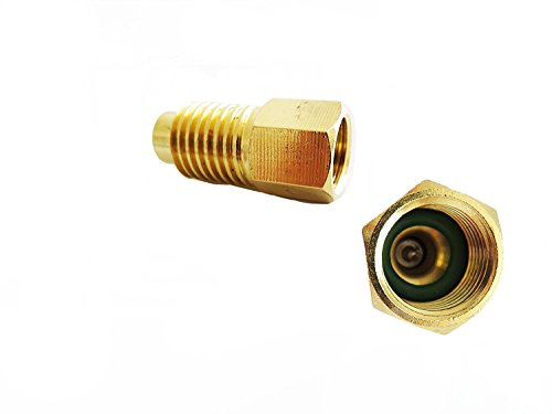 Aquiver Auto Parts New R134A Adapters Refrigerant Tank/Vacuum Pump 1/4" Flare Female x 1/2" Male