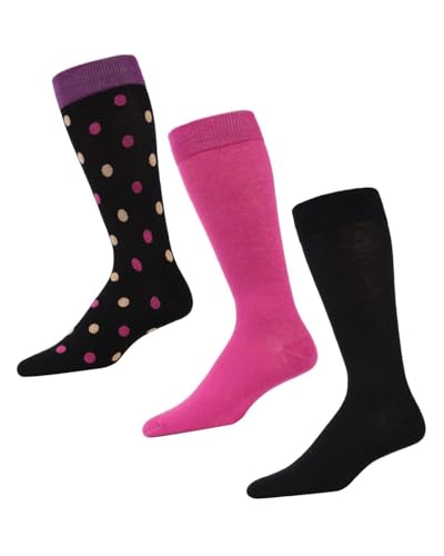 MeMoi Dotted Cotton Blend Crew Sock 3 Pack