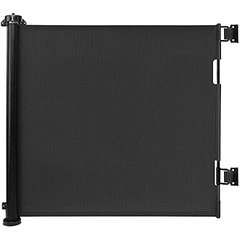 Retractable Baby Gate - Upgraded Stair Gates for Dogs, 150x86CM Stair Gates for Baby Safety Gates for Children Pets One Handed Silent Operation Dog Gate, Stair Gates for Baby/Pet Indoor Outdoor Cover
