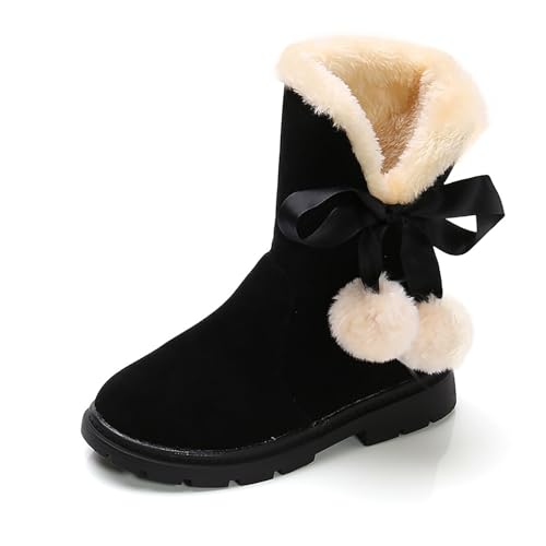 Girls Toddler Snow Boots Girls Bowkont Winter Shoes Toddler Girls F𝐮r Lined Boots Winter Shoes Snow Boots For Girls3