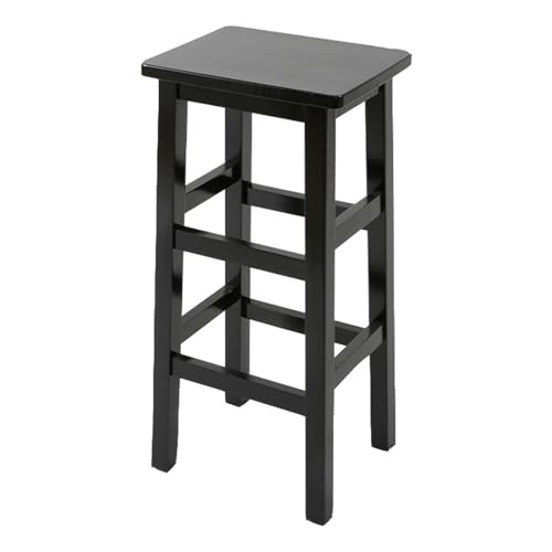 Genérico Taburetes de Bar rústicos de Madera con reposapiés - Sillas de Cocina rústicas de 60 cm para Isla de Cocina y Barra de Desayuno - Acabado en Nogal, Ideales para Comer y Recibir Invitados