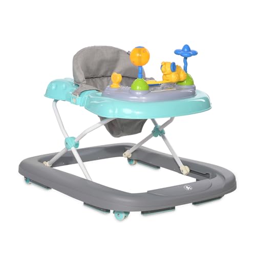 Bertoni andador Happy Land tablero de juego regulable en altura tope de escalera, color:turquesa