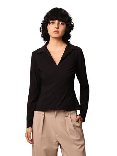 Image of ONLY Women's Cotton Solid Regular Fit Shirt