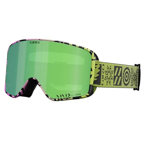 Image of Giro Method Adult Snow Goggles - Glow Green Shelter Strap with Vivid Emerald /Infrared Lenses