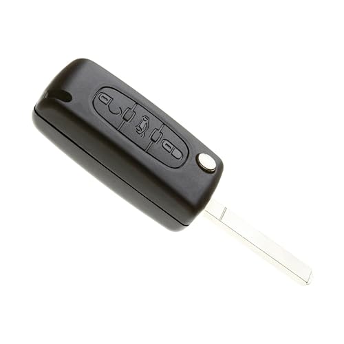 Jongo® CE0536 Coque de Clé avec Lame VA2 Fournie Compatible Peugeot Partner, 207, 307, 308, Citroën Berlingo, C4 | Boitier Télécommande Plip Clé...