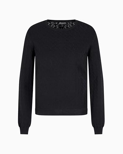 Armani Exchange Women's Allover Monogram Logo Longsleeve Knit Top3