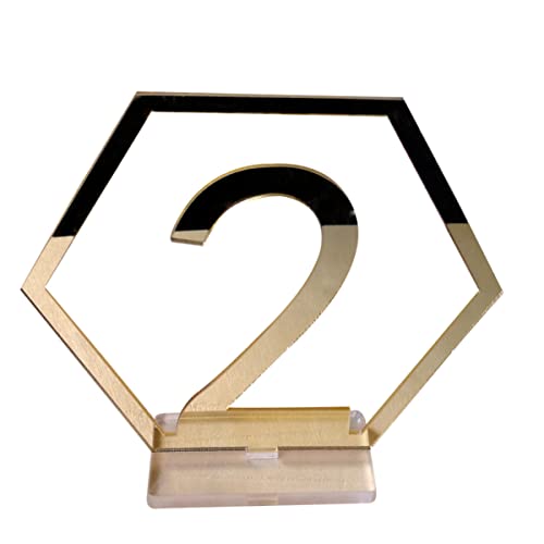 FELTECHELECTR Wedding Table Number Holders Acrylic Silver Numbers 1-20 Place Cards for Reception