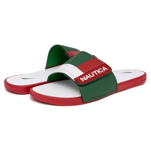Image of Nautica Men's Athletic Slide Sandal, Adjustable Straps, Comfort Slip-On