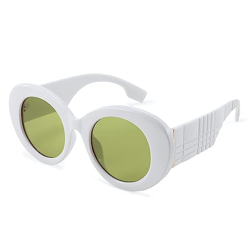 FEISEDY Sunglasses Women Fashion Luxury Oversized Oval Round Thick Frame Sunglasses Lady Shades Sun Glasses B0014